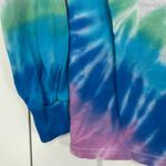 jac vanek JV by  Small Pink and Blue Spiral Tie Dye Cactus Long Sleeve T-Shirt Photo 6