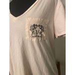 Victoria's Secret Light Pink Long Sleep Shirt Short Sleeve VS Logo Pocket Small Photo 1