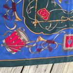 100% Silk Scarf With Military Music Theme & Coat Of Arms #7 & Measures 33 x 33 Blue Photo 2