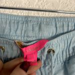 Lilly Pulitzer Women's Blue Linen Taron Drawstring Pant Womens Size Large Blue Photo 2