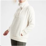 Athleta Talus Sherpa Half Zip Pullover Ivory Cream Small Photo 1