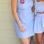 Line and Dot Powder Blue Dress Photo 0