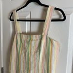Forever 21  Striped Sleeveless Dress linen blend Size large Photo 1