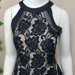 B Darlin B Darin Lace Floral Leaf Halter Ruffle Dress Photo 3