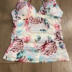 Athleta  Aqualuxe Lotus Floral Print Strappy Back‎ Tankini Swim Top Size XXS/XS Photo 3