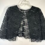 Cremieux Women's Black Floral Crochet Lace Cardigan Sweater Size 8 NWOT Photo 4