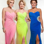 JASZ Dress Strapless Gown Open Side with Rhinestones Bright Green Size 00 NWT Photo 12