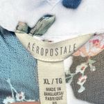 Aeropostale Black and Pink Crop Blouse with Dress Shirt Collar Photo 1