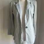 Ny Collection Lightweight Heather Grey Single Button Blazer Size Medium Photo 1