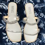 Badgley Mischka NIB! Thina Jeweled Flat Slide Photo 2