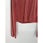 PaperMoon Pink Feeling Royal Ribbed Textured Long Sleeve Top Women's Size Medium Photo 2