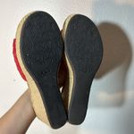 UGG  Women’s Red Espadrille Platform Wedge Sandals Slide Slip On Size 8 Photo 6