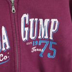 Bubba Gump Shrimp Co Hoodie Zip-Up Sweatshirt Galveston Island Size S Maroon Photo 2