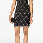 Betsy and Adam New! Women's Embellished Black Stretch Sheath Dress Cap Sleeves 4 Photo 0