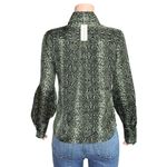 FAVORITE DAUGHTER The Take Me Seriously Long Sleeve Satin Top, Serpiente, Medium Black Photo 8