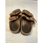 Birkenstock Arizona Sandals Gold Metallic Leather Buckle Size EU 36 US 5.5 Photo 2