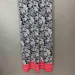 Max Studio  Dress Column Maxi Floral Black White Racerback Tank  Sleeveless Small Photo 5