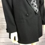 Vintage John Meyer of Norwich black wool blazer with beaded shawl collar large Size 16 Photo 8