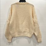 Vintage Hand Knot 100% Wool Cream Fisherman Sweater Thick Cable Knit Pullover M Size M Photo 7