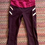 Lululemon MAROON RUNNING REFLECTIVE MESH CROP LEGGINGS Photo 1