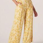 The Normal Brand Women's Pleated Yellow Floral Wide Photo 0