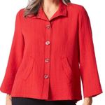 Habitat Clothes To Live In Red Crinkle Swing Jacket Women Size S New Photo 0
