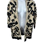 Dreamers  Leopard Print Open Cardigan Sweater Small/Medium Cozy Chic Photo 1