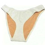 J.Crew Textured Curved-Waist Cheeky Bikini Bottom High Cut White Size Large NWT Photo 0