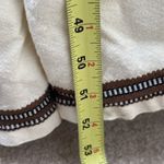 Vintage Hanacopoulos Dress Sz 1 Maxi Ivory‎ Brown 70s Hippie Flower Child Boho Photo 9