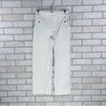 Spanx White Stretch Twill Cropped Wide Leg Pants Size M Style 20312R Photo 4