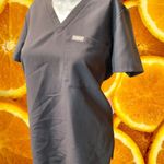 FIGS Catarina Technical Collection V Neck Scrub Top Gray Size Small Womens Photo 5