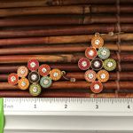 Seed Bead & Rhinestone Dangle Earrings Orange Photo 3