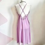 Vintage Y2K Maxi Slip Dress Sheer Lace Romantic Glam Fairycore Balletcore Medium Purple Photo 2