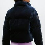 Fabletics Wander Crushed Velour Blue Cropped Puffer Jacket with Pockets Size S Photo 2