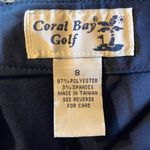 Coral Bay Navy Embroidered Bermuda Golf Shorts Golf Pattern Size 8 Athleisure Photo 4
