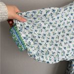 NWT Daughters of India Azure Kyra Maxi Dress White Blue Green Floral Womens L Size L Photo 2