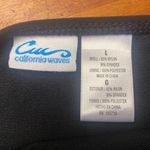 California Waves  Blue and Pink Bikini with Floral Spaghetti Strap black … Photo 4