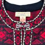 Vintage 90s Telluride Clothing Co Burgundy Black Wool Reindeer Knit Sweater Vest Size L Photo 5