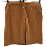 Lands' End  Corduroy Button Front Skirt Brown Knee Length Casual Pockets Sz 20W Photo 1