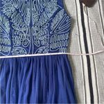 Modcloth Blue Sleeveless Knee Length Retro Sundress Scoop Neck sz XS Graduation Photo 7