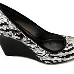 Coach  "Dassi" Black Wedge Slip On with Overall Embellished Silver/Black Pumps Photo 6