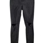 Seven7  EUC Black washed skinny Jegging style jeans distressed knees sz 10 Photo 0