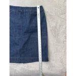 Coldwater Creek  Denim Jean Skirt Blue Size P8 Pencil Dark Wash Knee‎ Stretch Photo 3