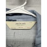 Peace Love World Women's Top Size 3X Boheme Button Up Blue Cotton Photo 1