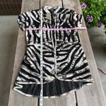 Chico's  Womens Jacket Size 1‎ Medium 8 Travelers Collection Tiger Striped NEW Photo 5