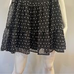 Mi Ami Alice Tiered Clip Dot Swing Mini Dress Black Size M Photo 2