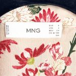 Mango MNG Floral Print Cuffed Sleeves Button Blouse, Size 4 Photo 2