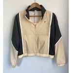 Zyia NWT  Active Black and Tan Color Block Zipper Jacket S Nylon Zip Up Athletic Photo 0