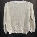 E & M  Cream Knit Sweater with Button Accents. Size S NWT Photo 1