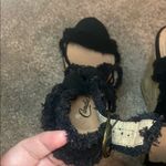 Candie's denim frayed Chic Black Women's wedge espadrilles Sandals size 10 Photo 7